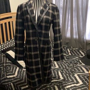 Banana Republic large check coat, Sz S